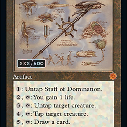 Staff of Domination (Retro Schematic) (Serialized) [The Brothers' War Retro Artifacts]