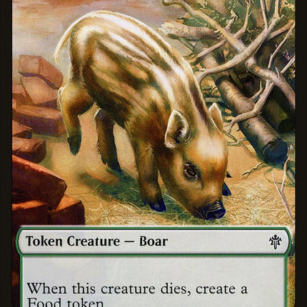 Boar Token [Throne of Eldraine Tokens]