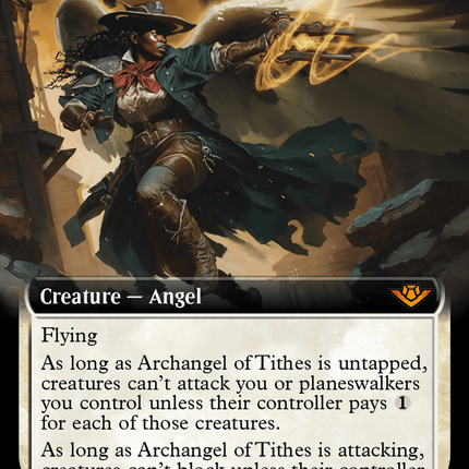 Archangel of Tithes (Extended Art) [Outlaws of Thunder Junction]