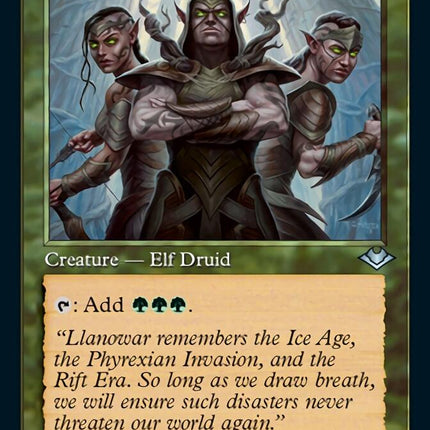 Llanowar Tribe (Retro Foil Etched) [Modern Horizons]