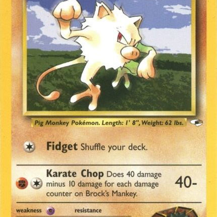 Brock's Mankey (68/132) [Gym Heroes Unlimited]