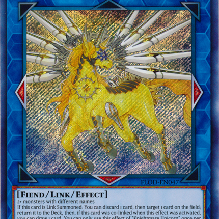 Knightmare Unicorn [FLOD-EN047] Secret Rare