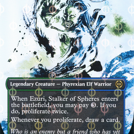 Ezuri, Stalker of Spheres (Borderless Ichor Step-and-Compleat Foil) [Phyrexia: All Will Be One]