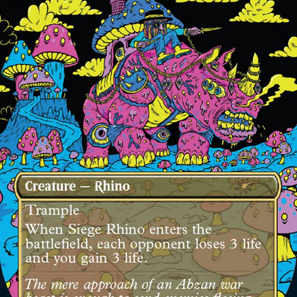Siege Rhino (Borderless) [Secret Lair Countdown Kit]