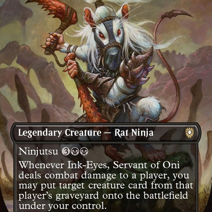 Ink-Eyes, Servant of Oni (Borderless) [Bloomburrow Commander]