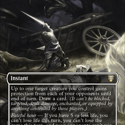 Courageous Resolve (Borderless) (Surge Foil) [The Lord of the Rings: Tales of Middle-Earth Commander]