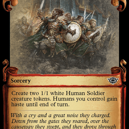 Rally at the Hornburg [The Lord of the Rings: Tales of Middle-Earth Showcase Scrolls]