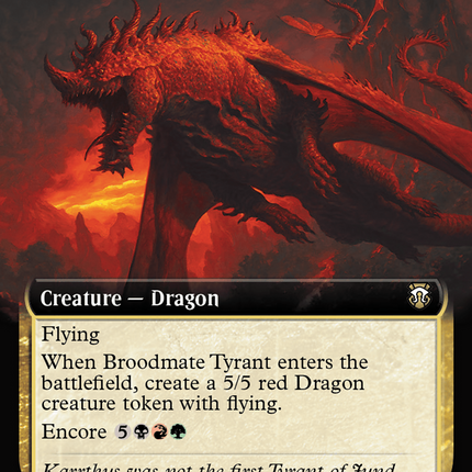 Broodmate Tyrant (Extended Art) [Modern Horizons 3 Commander]