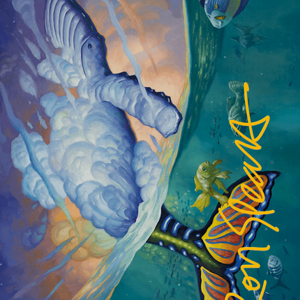 Dreamtide Whale Art Card (Gold-Stamped Signature) [Modern Horizons 3 Art Series]