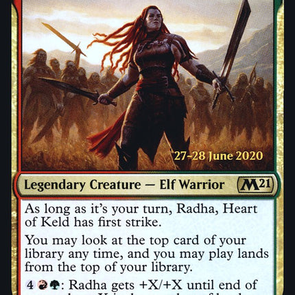 Radha, Heart of Keld [Core Set 2021 Prerelease Promos]