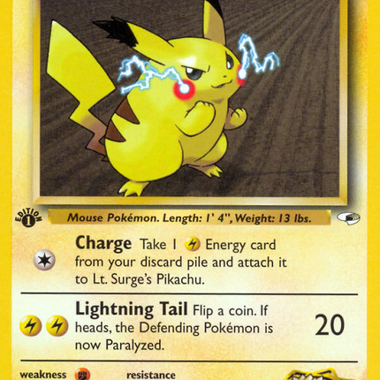 Lt. Surge's Pikachu (81/132) [Gym Heroes 1st Edition]