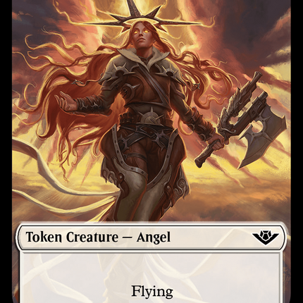 Mercenary // Angel Double-Sided Token [Outlaws of Thunder Junction Tokens]