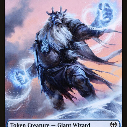 Human Warrior // Giant Wizard Double-Sided Token [Kaldheim Tokens]