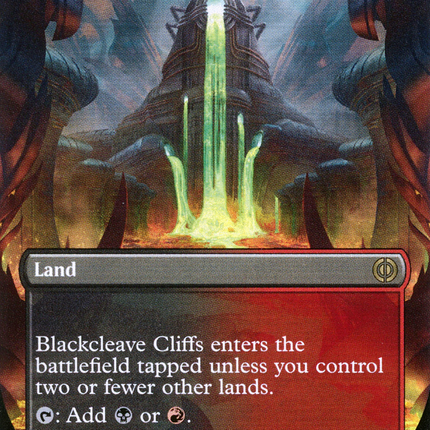 Blackcleave Cliffs (Borderless Alternate Art) [Phyrexia: All Will Be One]