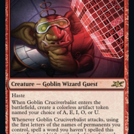 Goblin Cruciverbalist (Galaxy Foil) [Unfinity]