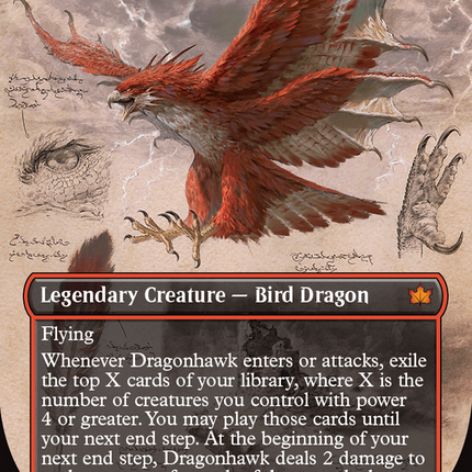 Dragonhawk, Fate's Tempest (Borderless) [Bloomburrow]