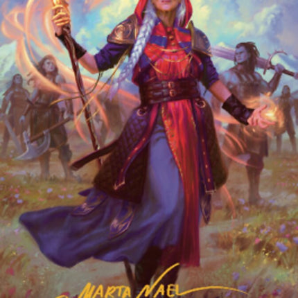 Jaya, Fiery Negotiator Art Card 1 (Gold-Stamped Signature) [Dominaria United Art Series]