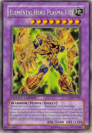 Elemental Hero Plasma Vice [CT04-EN006] Secret Rare