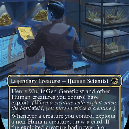 Henry Wu, InGen Geneticist (Emblem) (Borderless) [Jurassic World Collection Tokens]
