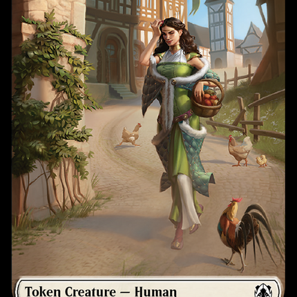 Zombie Knight // Human (6) Double-Sided Token [March of the Machine Commander Tokens]