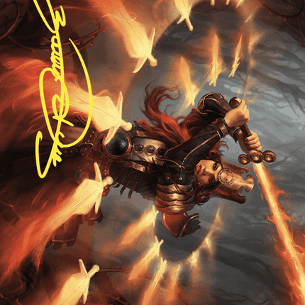Heartflame Duelist Art Card (Gold-Stamped Signature) [Wilds of Eldraine Art Series]