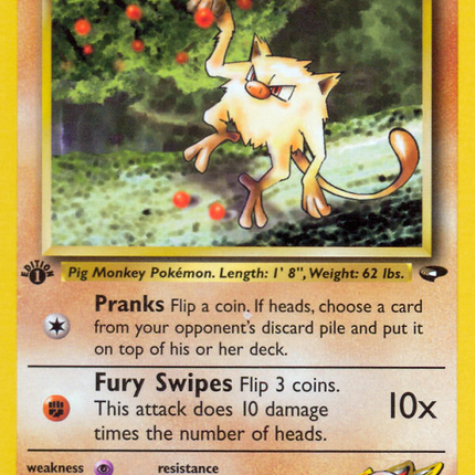 Blaine's Mankey (63/132) [Gym Challenge 1st Edition]