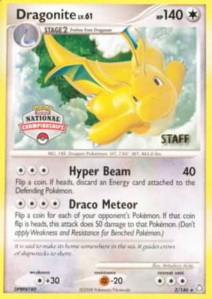 Dragonite (2/146) (National Championship Staff) [Diamond & Pearl: Legends Awakened]