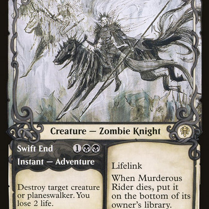 Murderous Rider // Swift End (Showcase) [Throne of Eldraine]