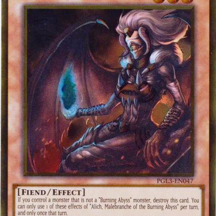 Alich, Malebranche of the Burning Abyss [PGL3-EN047] Gold Rare