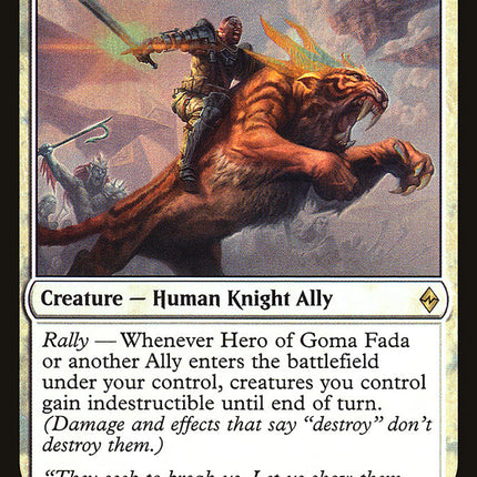 Hero of Goma Fada (Intro Pack) [Battle for Zendikar Promos]