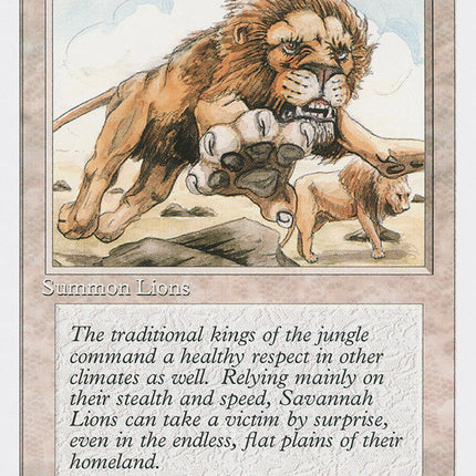 Savannah Lions [Fourth Edition]