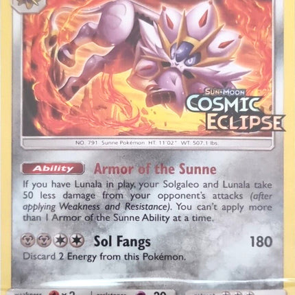 Solgaleo (142/236) (Cosmic Eclipse Stamped) [Sun & Moon: Cosmic Eclipse]