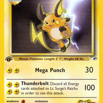 Lt. Surge's Raichu (28/132) [Gym Heroes 1st Edition]