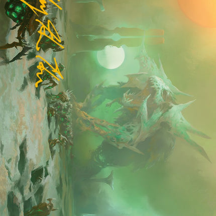 Green Sun's Twilight Art Card (Gold-Stamped Signature) [Phyrexia: All Will Be One Art Series]