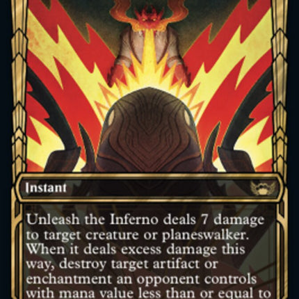 Unleash the Inferno (Showcase Golden Age Gilded Foil) [Streets of New Capenna]