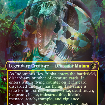 Indominus Rex, Alpha (Emblem) (Borderless) [Jurassic World Collection Tokens]