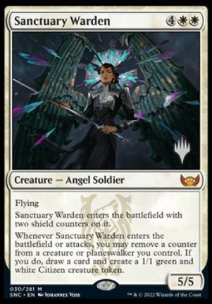 Sanctuary Warden (Promo Pack) [Streets of New Capenna Promos]
