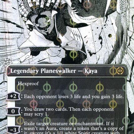 Kaya, Intangible Slayer (Borderless Manga Step-and-Compleat Foil) [Phyrexia: All Will Be One]