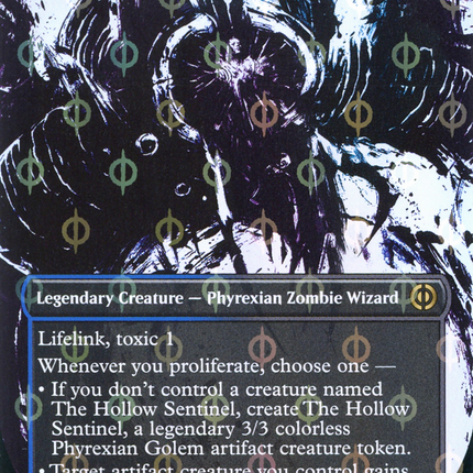 Venser, Corpse Puppet (Borderless Ichor Step-and-Compleat Foil) [Phyrexia: All Will Be One]