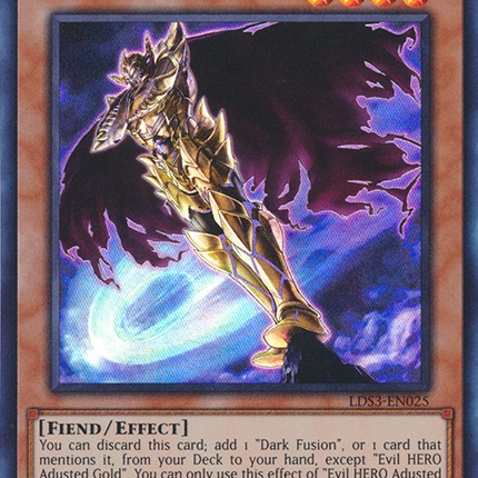 Evil HERO Adusted Gold [LDS3-EN025] Ultra Rare