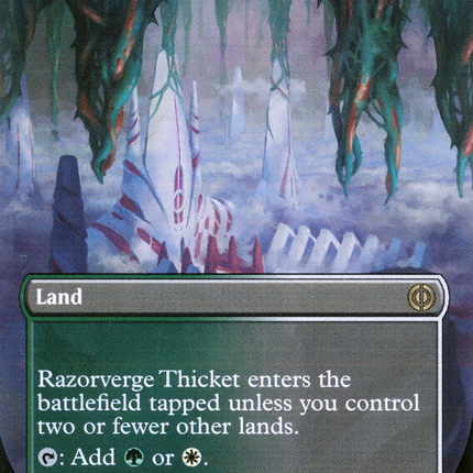 Razorverge Thicket (Borderless Alternate Art) [Phyrexia: All Will Be One]