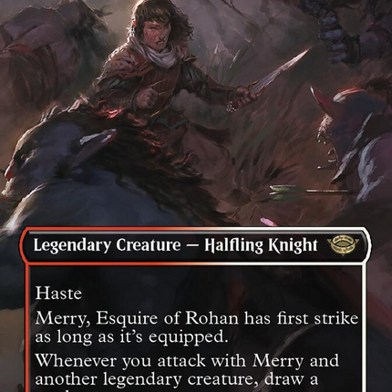 Merry, Esquire of Rohan (Borderless Alternate Art) [The Lord of the Rings: Tales of Middle-Earth]