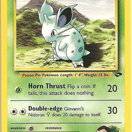 Giovanni's Nidoran (75/132) (Female) [Gym Challenge Unlimited]