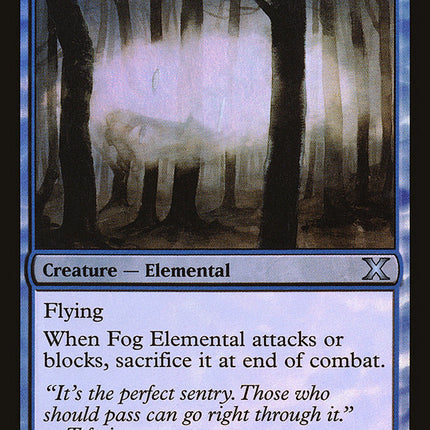 Fog Elemental (Premium Foil) [Tenth Edition]