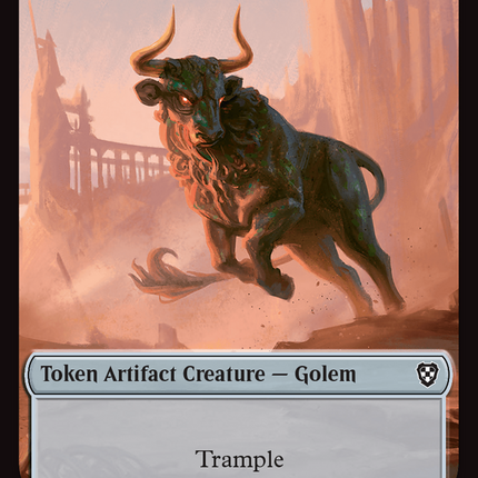 Golem (0014) // Golem (0015) Double-Sided Token [Aetherdrift Commander Tokens]