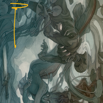Emry, Lurker of the Loch Art Card (Gold-Stamped Signature) [March of the Machine Art Series]