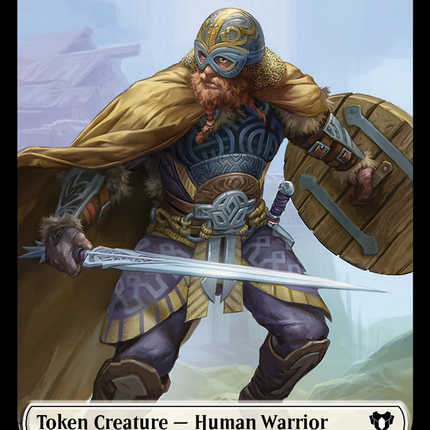 Human Warrior // Zombie Army Double-Sided Token [Commander Masters Tokens]