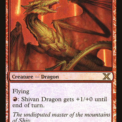 Shivan Dragon (Premium Foil) [Tenth Edition]