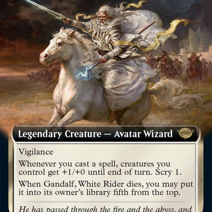 Gandalf, White Rider (Extended Art) [The Lord of the Rings: Tales of Middle-Earth]