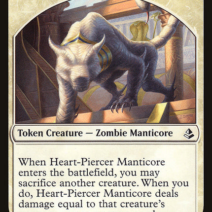 Heart-Piercer Manticore // Warrior Double-Sided Token [Amonkhet Tokens]